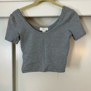 Forever 21 basic gray crop top